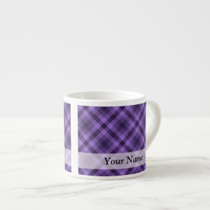 Purple gingham pattern espresso cup