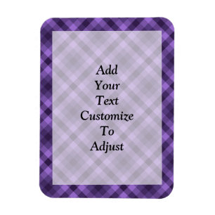 Purple gingham pattern magnet