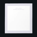 Purple gingham sweet simple personalized kids notepad<br><div class="desc">With its cute lilac purple gingham frame, this notepad is the perfect way to send a sweet personalized note. The text reads "a little note from" and includes room for a name, but it can be edited to say anything you'd like. Makes a great stocking stuffer for a little girl...</div>