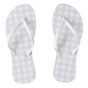 Purple Gingham Thongs