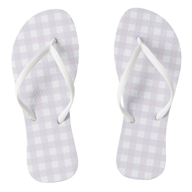 Purple Gingham Thongs (Footbed)