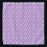 Purple Gingham with Paw Prints Bandana<br><div class="desc">Pamper your pet with this timeless purple gingham with paws patterned bandanna!</div>