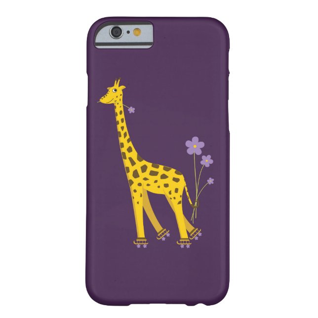 Purple Giraffe Funny Skating Case-Mate iPhone Case (Back)