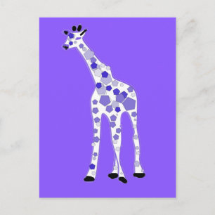 PURPLE Giraffe Postcard