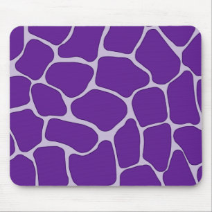 Purple Giraffe Print Mousepad