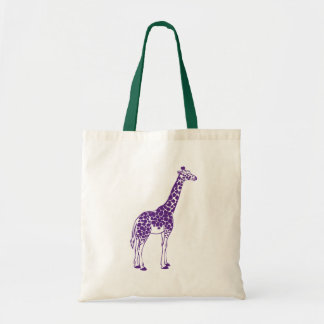 Purple Giraffe Tote Bag