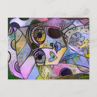 Purple girl postcard 2