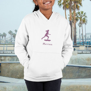 Purple Girl Skater Skating Kids Name Cute & Pretty