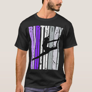 Purple Girls Dance Birthday Retro Silhouette Fan T T-Shirt