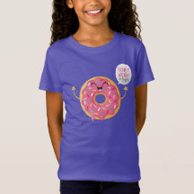 Purple Girls Shirt Cool Doughnut Worry Be Happy