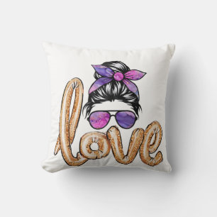 Purple Girly Girl Sunglasses Valentine's Day Love  Cushion