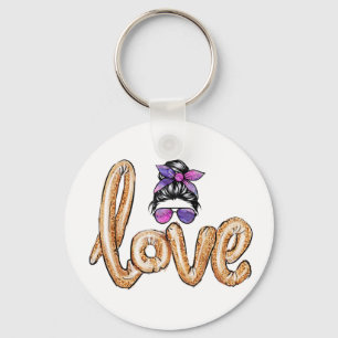 Purple Girly Girl Sunglasses Valentine's Day Love  Key Ring