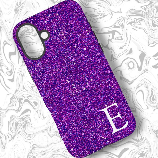 Purple Girly Printed Glitter Stylish and Cute  Case-Mate iPhone Case (Creator Uploaded)