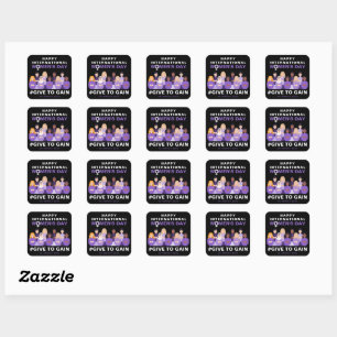 Purple Give To Gain International Women's Day 2026 Square Sticker