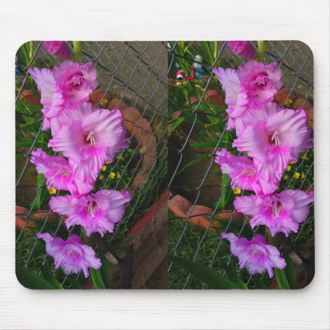 Purple Gladiola Flower Mousepad (Front)
