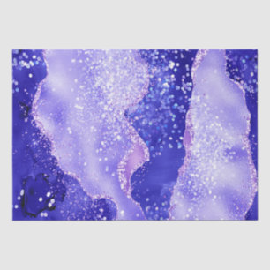Purple Glam Agate Glitter Sparkle Design Tissue Paper
