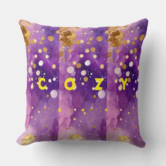 "Purple Gleam: Sparkling Sequin Elegance"? Cushion (Front)