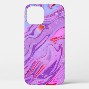 Purple glitter and marble Case-Mate iPhone case