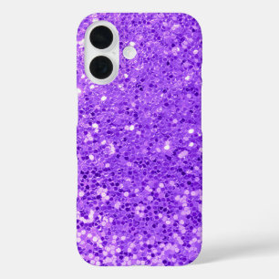 Purple Glitter Bling iPhone 16 Case