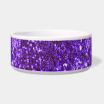 Purple Glitter Bling Sparkly Pet Dog<br><div class="desc">Gorgeous deep purple faux glitter dog bowl.  So pretty for that doggie dog pet.</div>