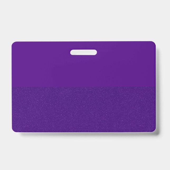 Purple Glitter Bottom Half Badge – Customisable ID Badge (Front)