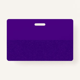 Purple Glitter Bottom Half Badge – Customizable ID Badge