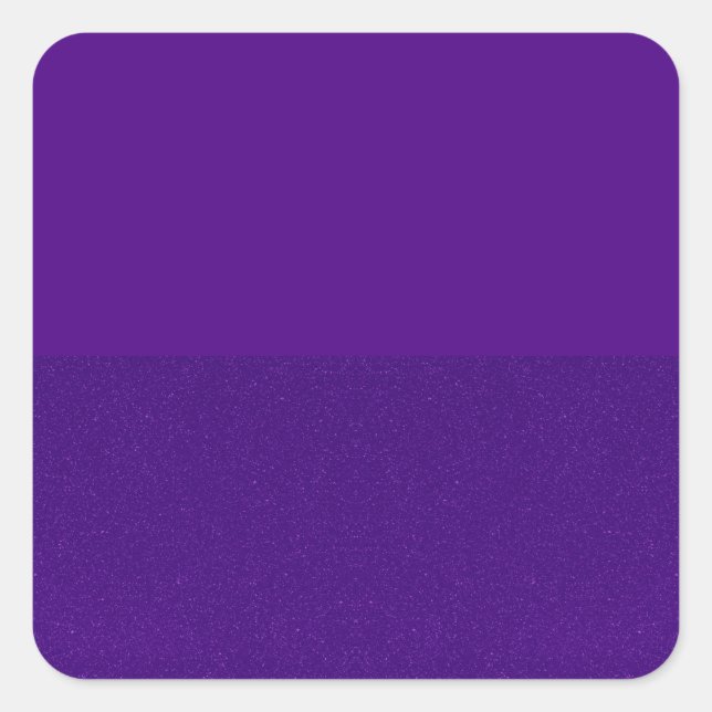 Purple Glitter Bottom Square Sticker – Customise (Front)