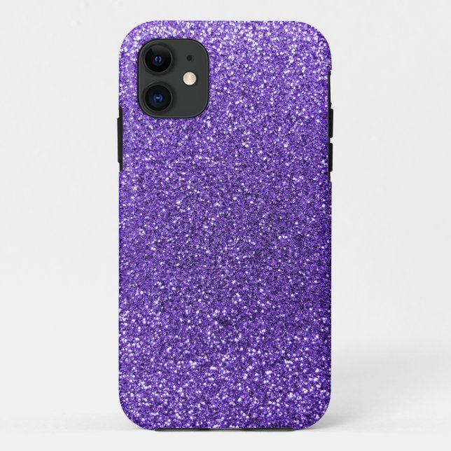 Purple glitter Case-Mate iPhone case (Back)