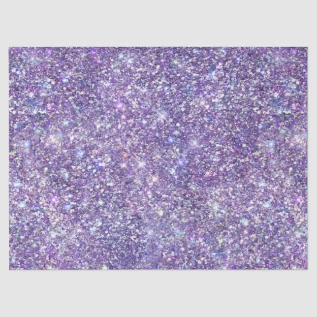 Purple Glitter Confetti Sparkle Tissue Paper (Front)