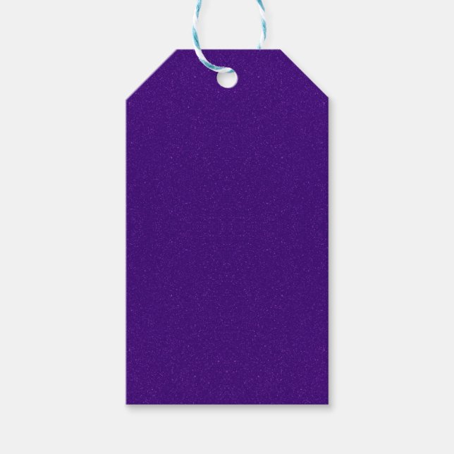 Purple Glitter Custom Gift Tag (Front)