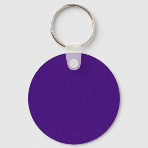 Purple Glitter Custom Round Keychain