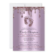 Purple Glitter Drip Luxury Baby Feet Shower