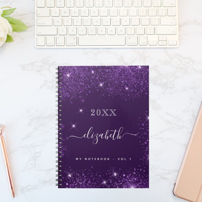Purple glitter dust name script notebook (Creator Uploaded)