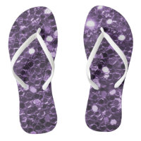 Purple Glitter Flip Flops