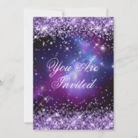 Purple Glitter Galaxy Planetarium Wedding