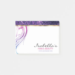 Purple Glitter - Girl Beauty Salon Post-it Notes