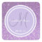 Purple Glitter & Lavender Wedding Monogram