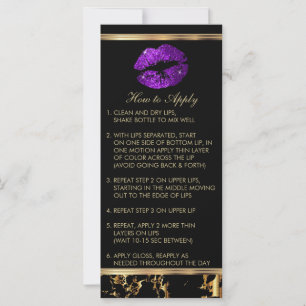 Purple Glitter Lip Instructions