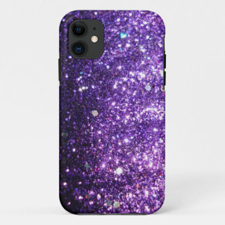 Purple Glitter look iPhone 11 Case