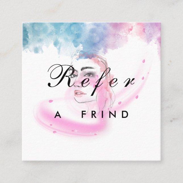 Purple Glitter Luxury Drip Salon Discount Card (Front)