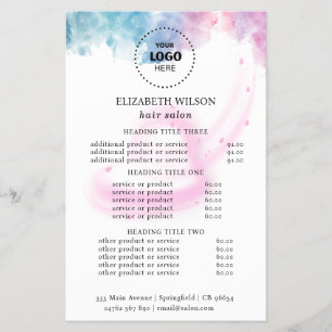 Purple Glitter Luxury Drip Salon Flyer