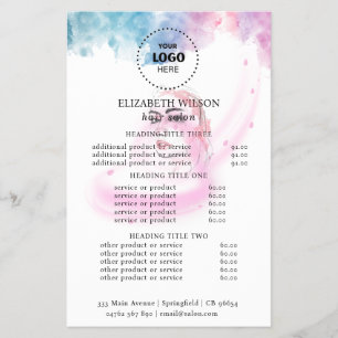 Purple Glitter Luxury Drip Salon Flyer