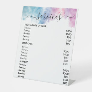Purple Glitter Luxury Drip Salon Pedestal Sign
