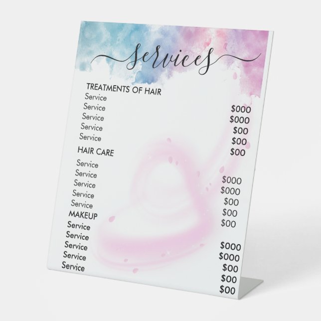 Purple Glitter Luxury Drip Salon  Pedestal Sign (Front)