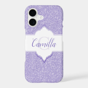 Purple Glitter Monogram Case-Mate iPhone Case