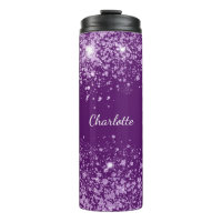 Purple glitter name sparkle glamourous