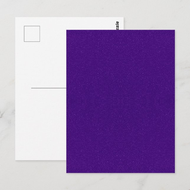 Purple Glitter Noise Custom Postcard (Front/Back)