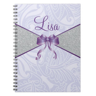 Purple Glitter Notebook