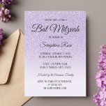 Purple glitter ombre Bat Mitzvah Invitation<br><div class="desc">Purple faux glitter ombre Bat Mitzvah invitation
Create your own invitation with a  coordinating unique design. The chic purple glitter will be a printed photograph and not actual glittery flakes.</div>