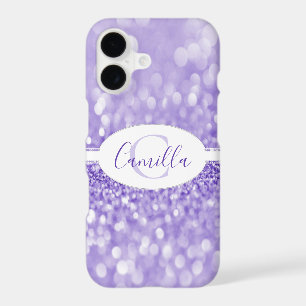 Purple Glitter Personalise Case-Mate iPhone Case